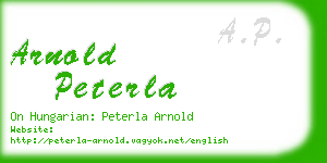 arnold peterla business card